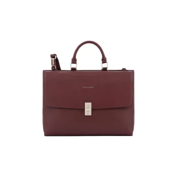 PIQUADRO Leather Briefcase, Shoulder Bag, Crossbody Bag, Handbag Regular Women's Red