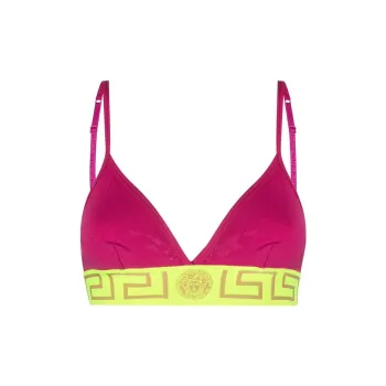 VERSACE Greca print Bra