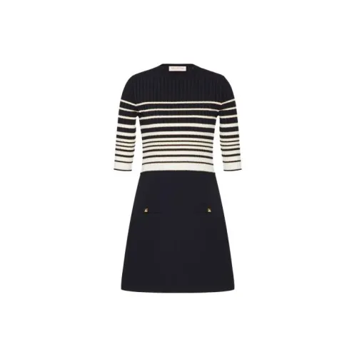 Valentino Long-Sleeved Dresses Women's Marine Blue