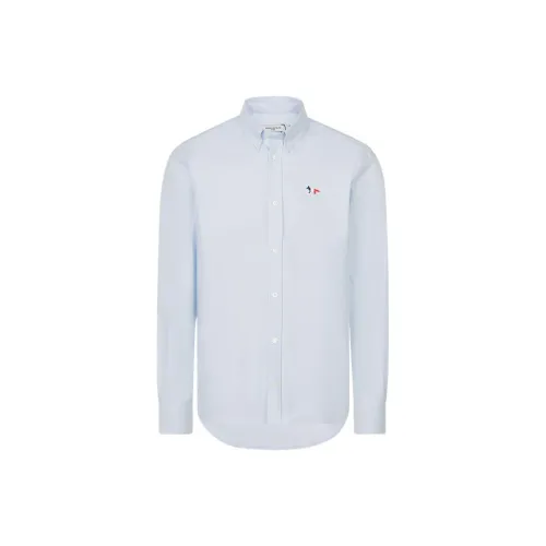 Maison Kitsune Shirts Men Light Blue