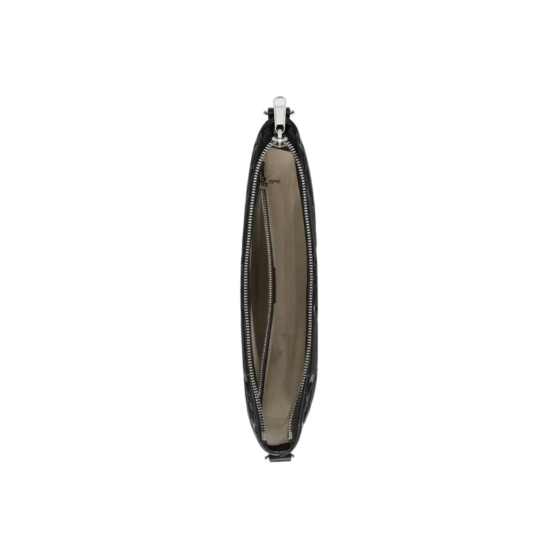 GUCCI Leather Messenger Bag, One Shoulder Crossbody Clutch Tubas Men's Black-6
