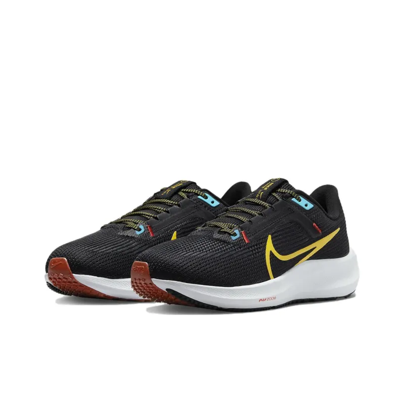 Nike Pegasus 40 Black Speed Yellow Blue Women's-2