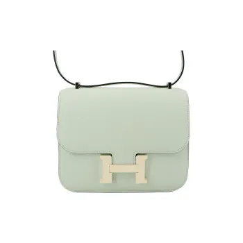 HERMES Constance Epsom Leather Shoulder Bag, Crossbody Bag Mini Women's 0S Vert Fizz Bubble Green