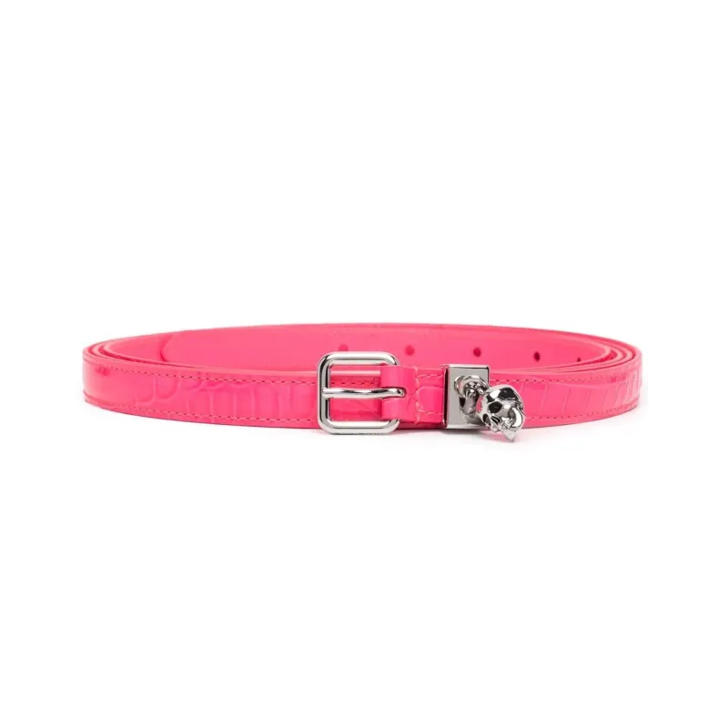 Alexander McQueen Skull Charm Buckle Belt-0