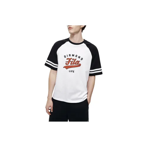 FILA FUSION BASEBALL Series T-Shirts Men Standard White