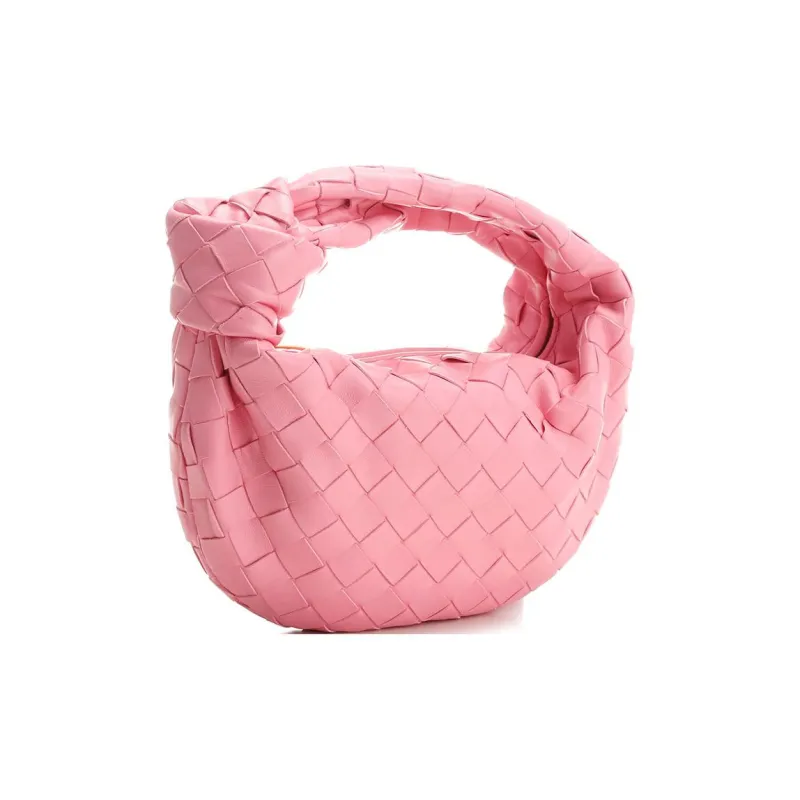 Bottega Veneta Jodie Top Handle Mini Intrecciato Pink-1