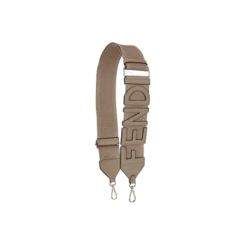 FENDI Leather Bag Strap Women's Beige