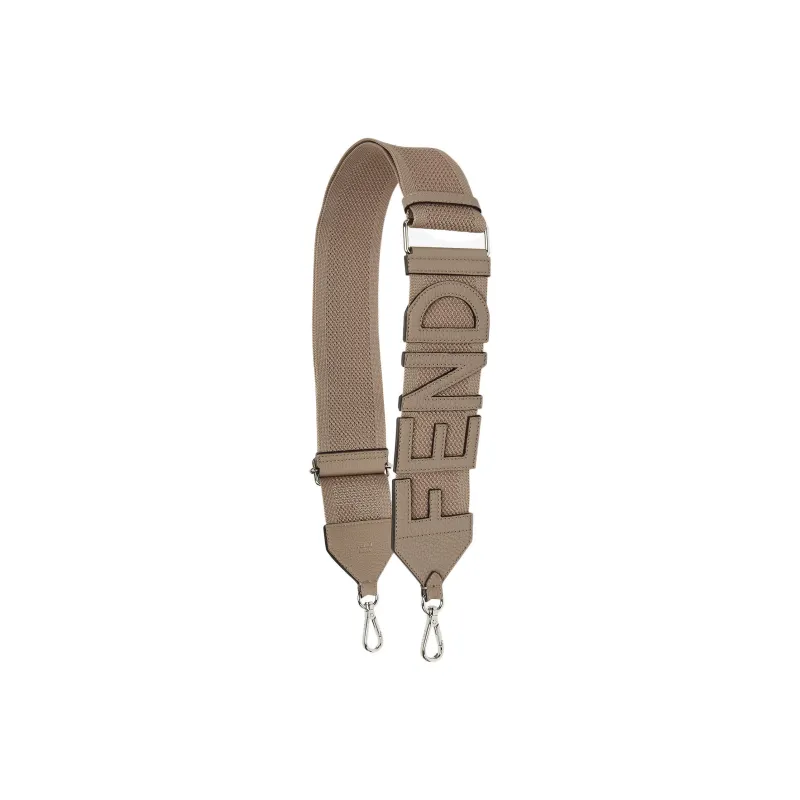 FENDI Leather Bag Strap Women's Beige-0