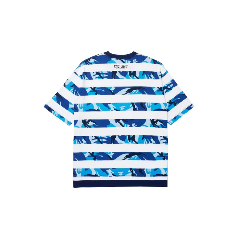 Aape Logo appliqué Striped T shirt-3