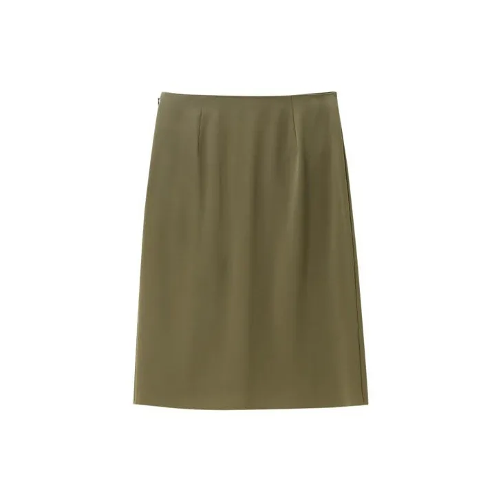 OVV Casual Long Skirts Women's Green Gray-1