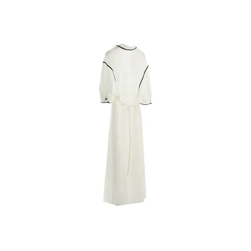 ELLE Short Sleeved Dress Women's White-1