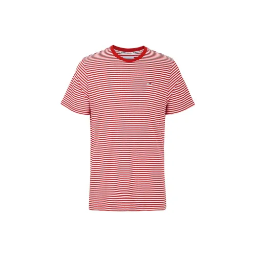 Tommy Hilfiger T-Shirts Men Red/White Stripes XNL