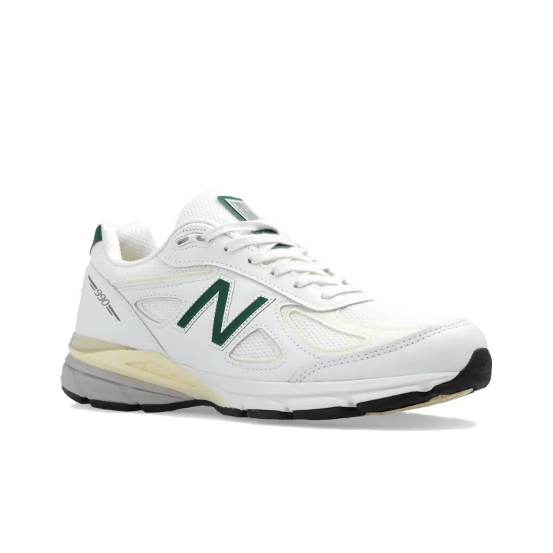 New Balance 990v4 MiUSA White Green-1
