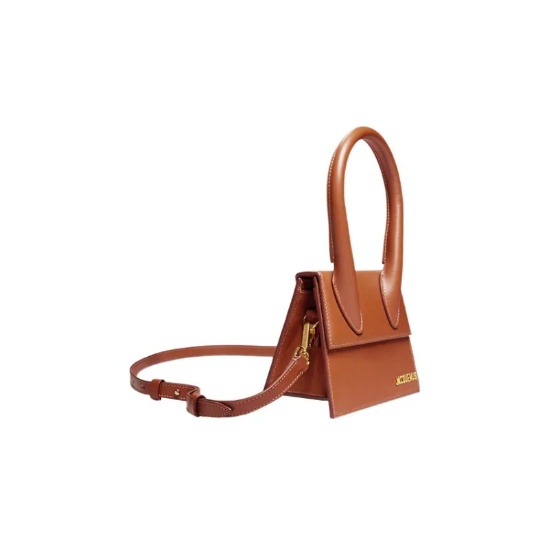 Jacquemus Calfskin Shoulder Bag, Crossbody Bag, Handbag Women's Saffron-1