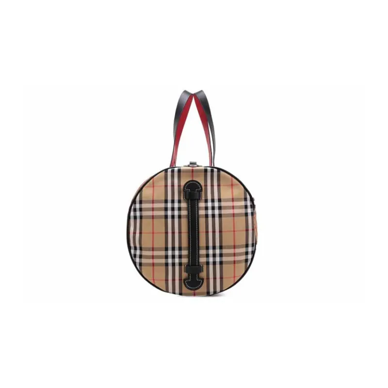 Burberry Cotton Sports Bag Travel Bag Regular Unisex Classic Plaid-2