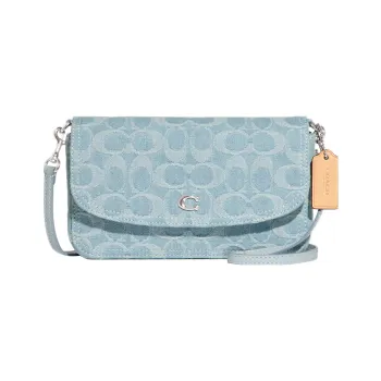 COACH Hayden Denim With Delicate Calfskin Envelope Bag Shoulder Bag Crossbody Bag Small Size Women's Blue