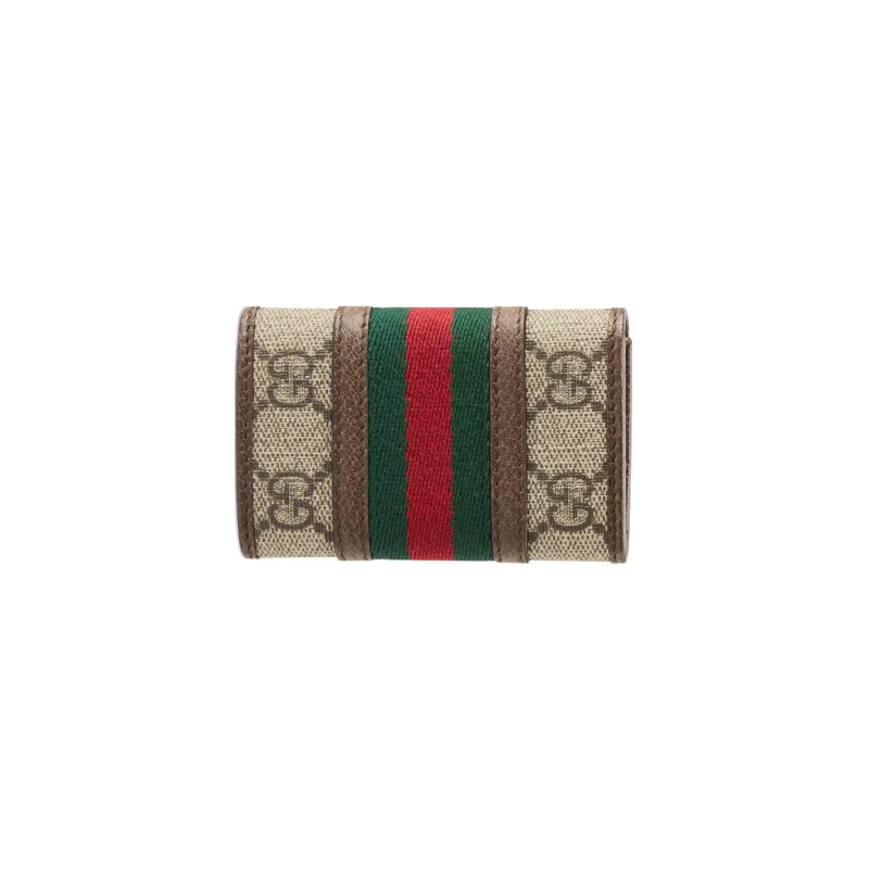 GUCCI Ophidia Canvas Leather Trim Key Pouch Women's-3