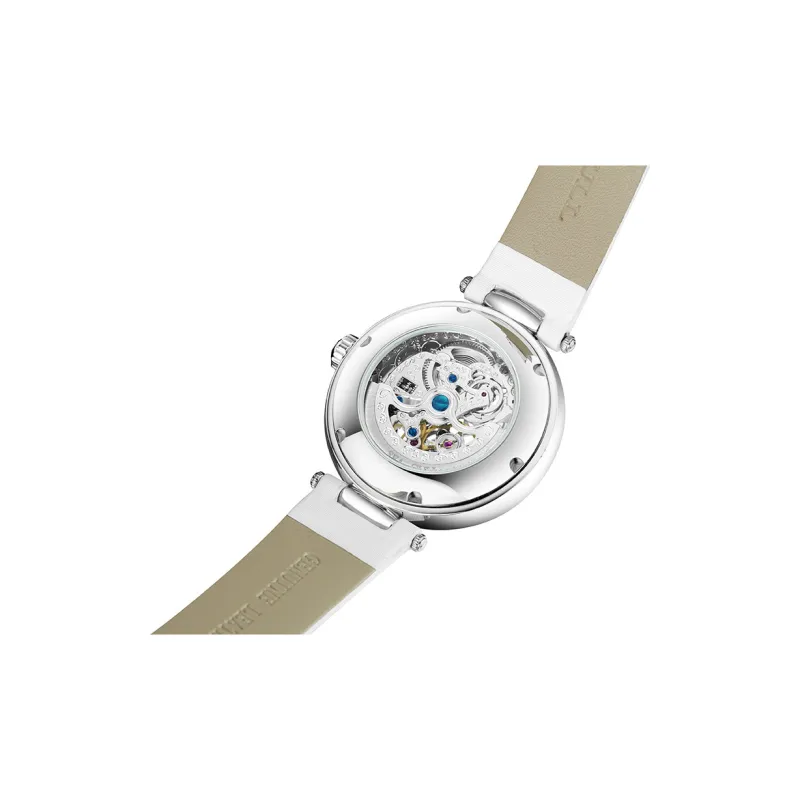 Sea Gull Frontier Automatic Mechanical Movement Genuine Leather Strap Watch Women's Watch White Dial-2
