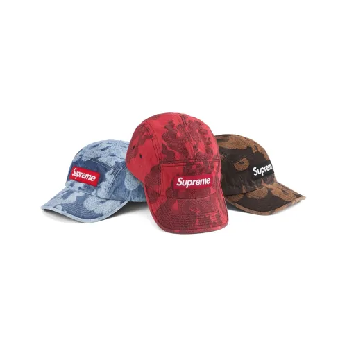 Supreme Flames Jacquard Denim Camp Cap