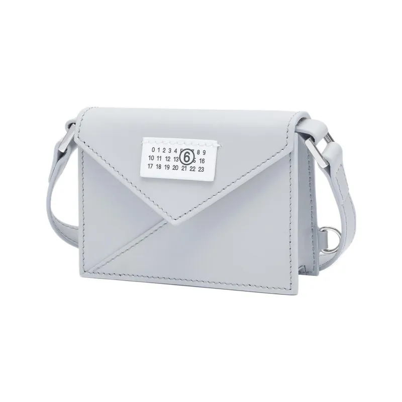 MM6 Maison Margiela Leather Shoulder Bag Crossbody Bag Women's Gray-1