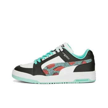 PUMA Slipstream Lo Btw Anti Slip Wear Resistant Low Top Skateboard Shoes Women's White Black Green