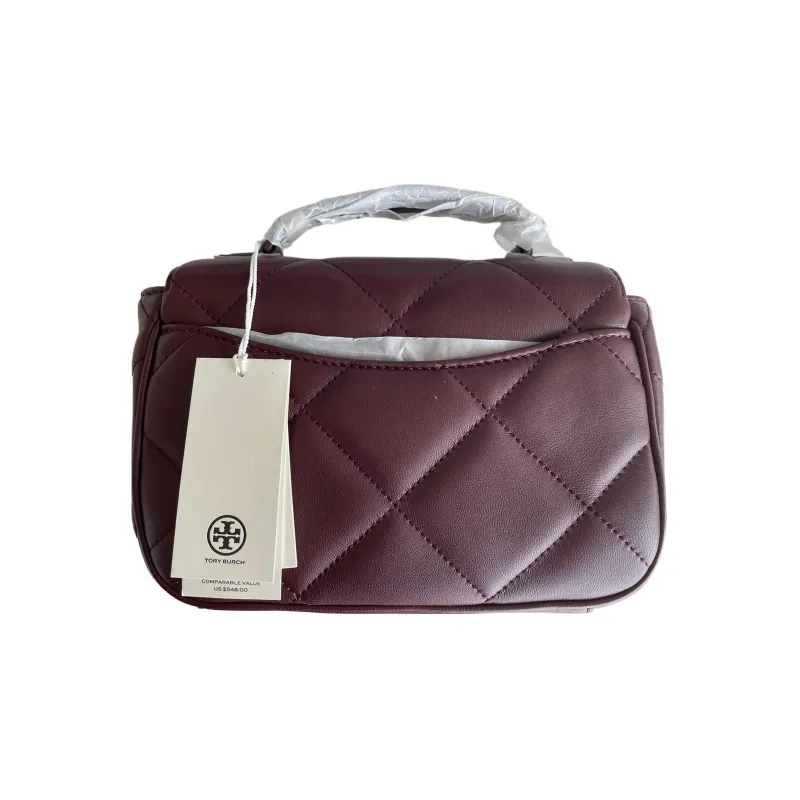 TORY BURCH Fish Paste Sheepskin Shoulder Bag Crossbody Bag Handbag Women's Burgundy-1