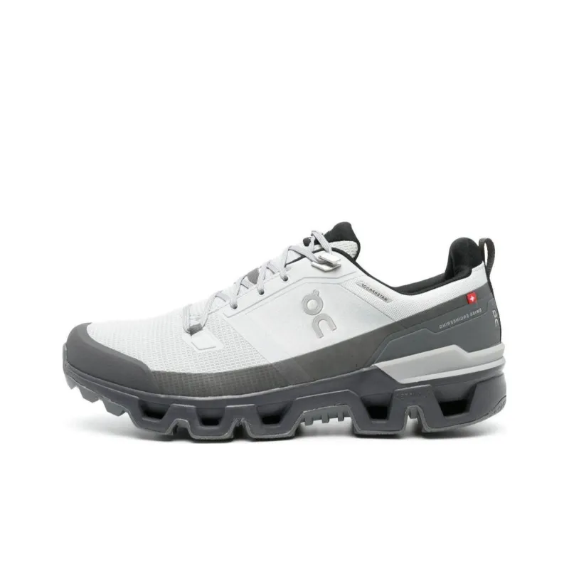 On Cloudvista 2 Anti Slip Wear Resistant Low Top Running Shoes Men's White Gray-0