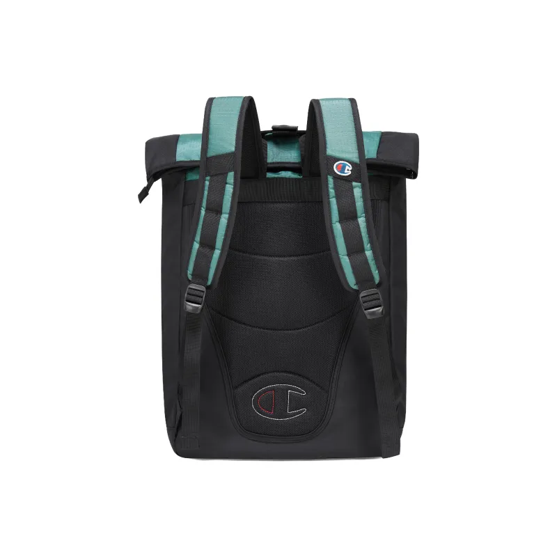 Champion Fabric Backpack Tubas Unisex White Patchwork/Black/Green-2