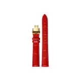 Red Butterfly Clasp Genuine Leather-Gold-Tone Lock