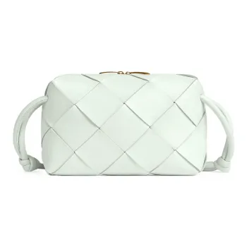 Bottega Veneta CASSETTE Sheepskin Camera Bag, Crossbody Bag, Shoulder Bag Small Size Women's Ice