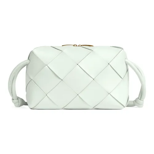Bottega Veneta CASSETTE Sheepskin Camera Bag, Crossbody Bag, Shoulder Bag Small Size Women's Ice