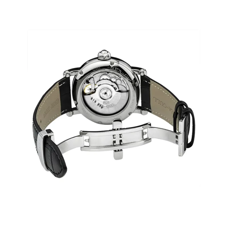 Sea Gull LE BRASSUS Automatic Mechanical Movement Cow Leather Strap Watch Men's Watches White Dial-6