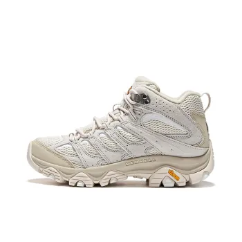 MERRELL MOAB 3 Mid Anti Slip And Wear Resistant Breathable Mid Top Outdoor Shoes Women's Ecru