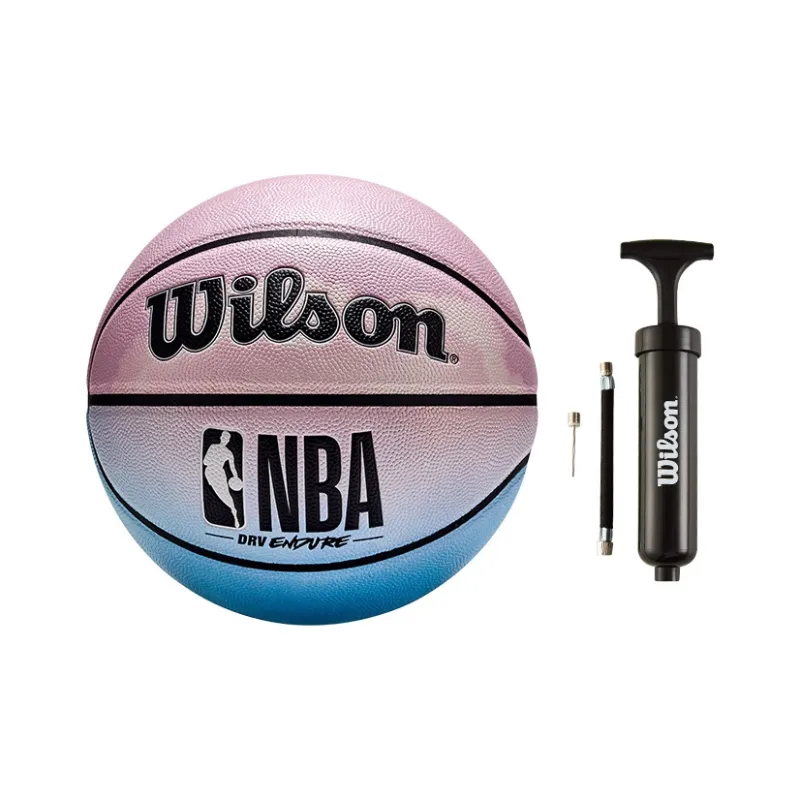 Wilson NBA PU Basketball Pink Blue Size 7 Ball Training Unisex-7