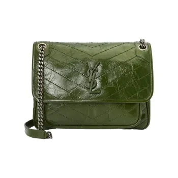 SAINT LAURENT Niki Suede Hobo Bag Handbag Shoulder Bag Women's Jasper