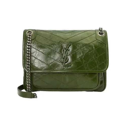 SAINT LAURENT Niki Suede Hobo Bag Handbag Shoulder Bag Women's Jasper