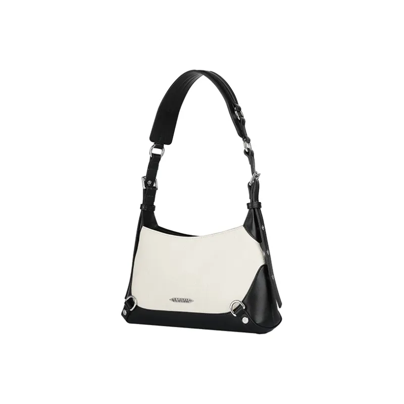 BABAMA Cow Leather With Microfiber Synthetic Leather Handbag, Shoulder Bag Small Size Women's Multicolor-1