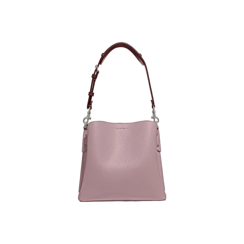 COACH Willow Leather Bucket Bags Shoulder Bag Crossbody Bag Medium Size Women's Purple-2