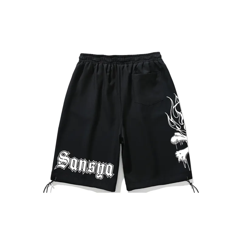 SANSYAS Casual Shorts Unisex Black-1