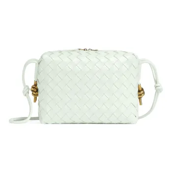 Bottega Veneta Calfskin Shoulder Bag, Crossbody Bag Trumpets Women's Light Green