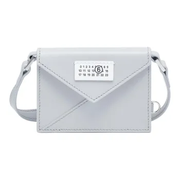 MM6 Maison Margiela Leather Shoulder Bag Crossbody Bag Women's Gray