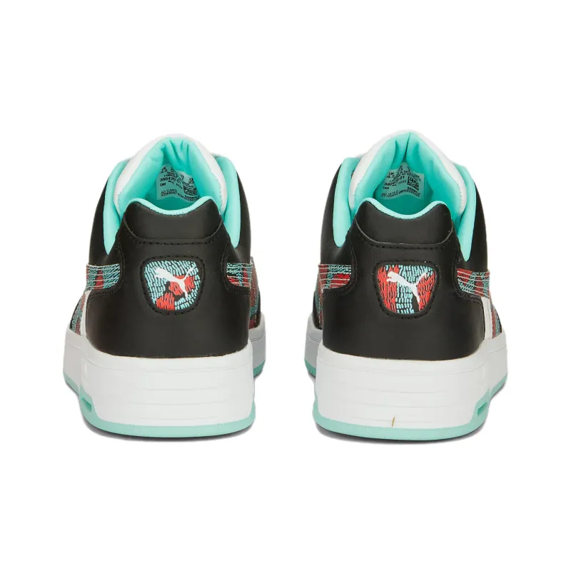 PUMA Slipstream Lo Btw Anti Slip Wear Resistant Low Top Skateboard Shoes Women's White Black Green-4