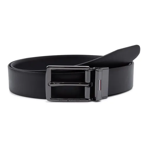 Tommy Hilfiger Engraved-logo Leather Belt