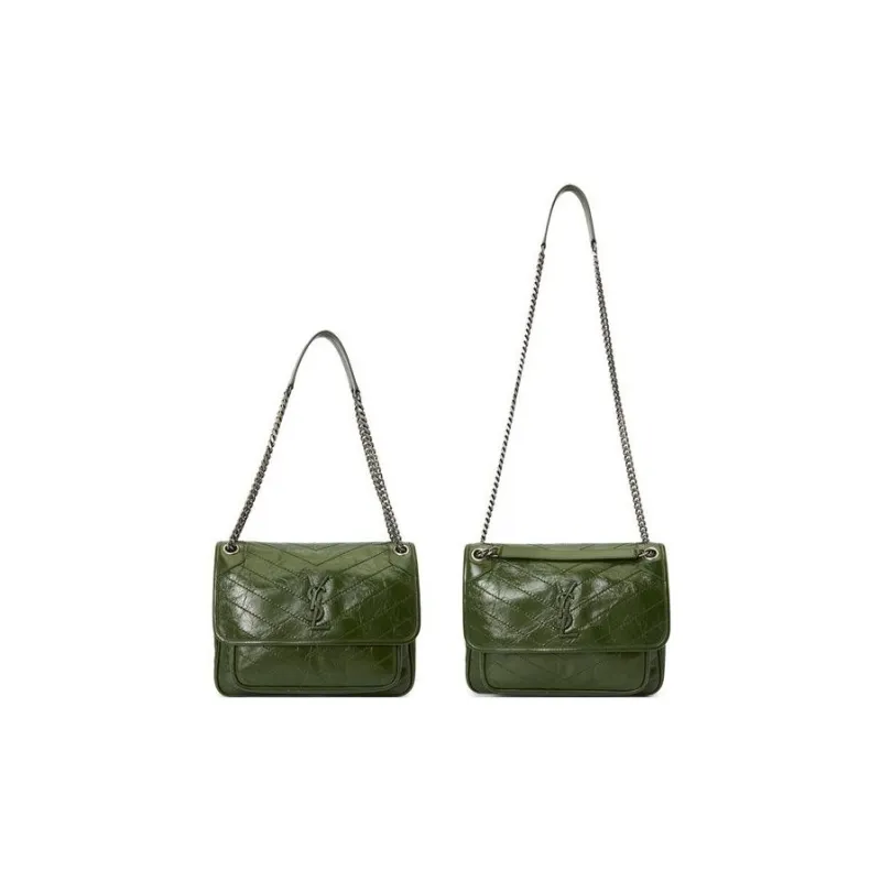 SAINT LAURENT Niki Suede Hobo Bag Handbag Shoulder Bag Women's Jasper-5