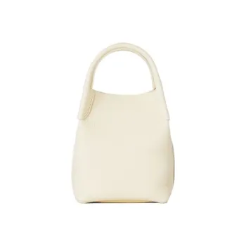 Loro Piana Cow Leather Shoulder Bag Crossbody Bag Handbag Mini Women's Soft White