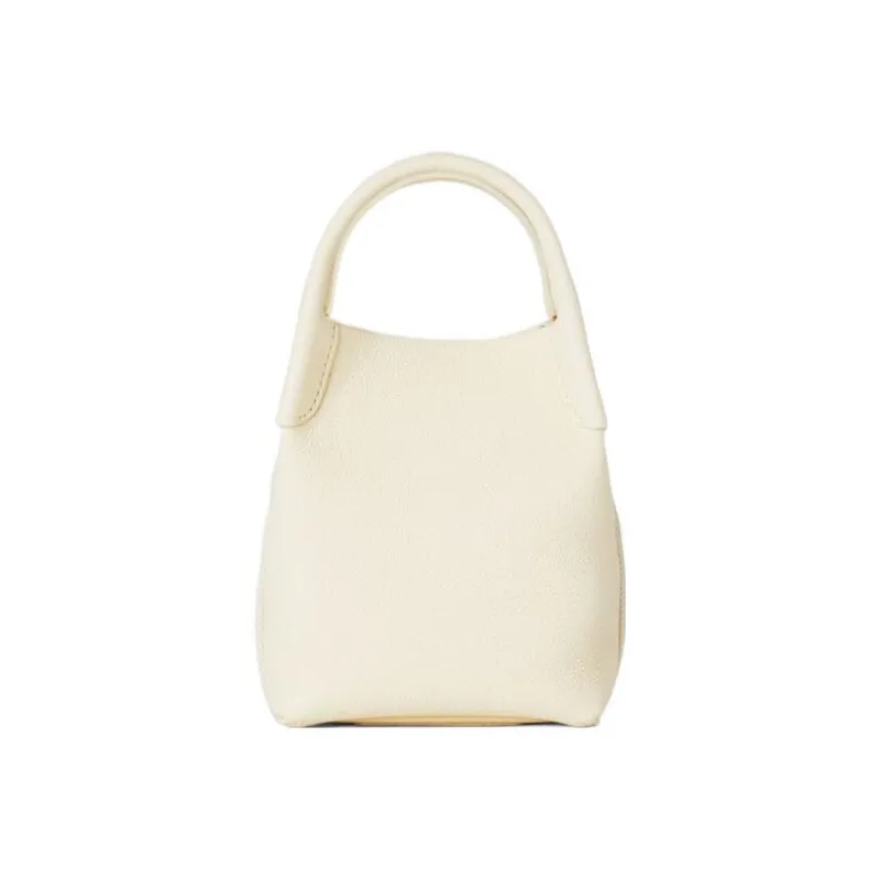 Loro Piana Cow Leather Shoulder Bag Crossbody Bag Handbag Mini Women's Soft White-0