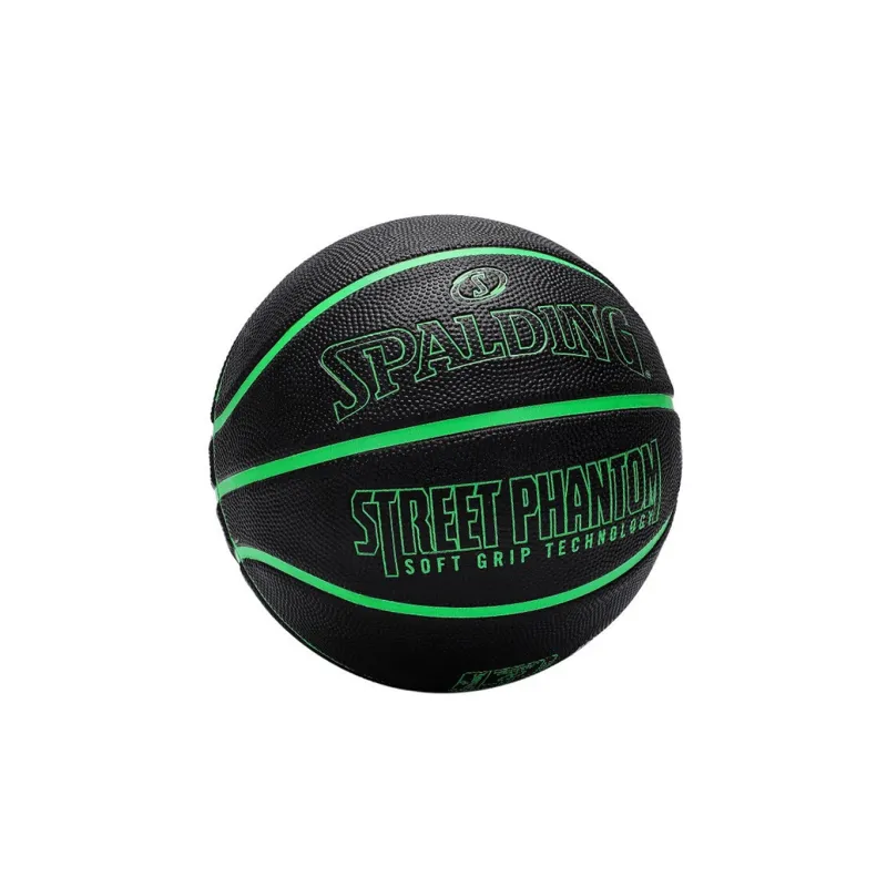SPALDING Rubber Basketball Black Green Size 7 Training Unisex-4