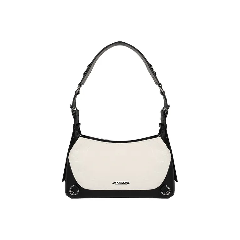 BABAMA Cow Leather With Microfiber Synthetic Leather Handbag, Shoulder Bag Small Size Women's Multicolor-0
