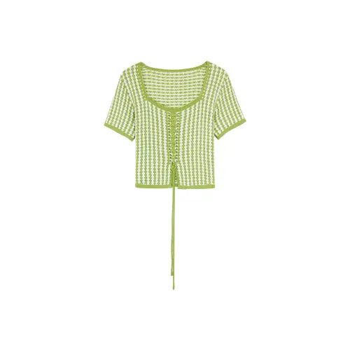 IBUDU Knitwear Women's Green/White