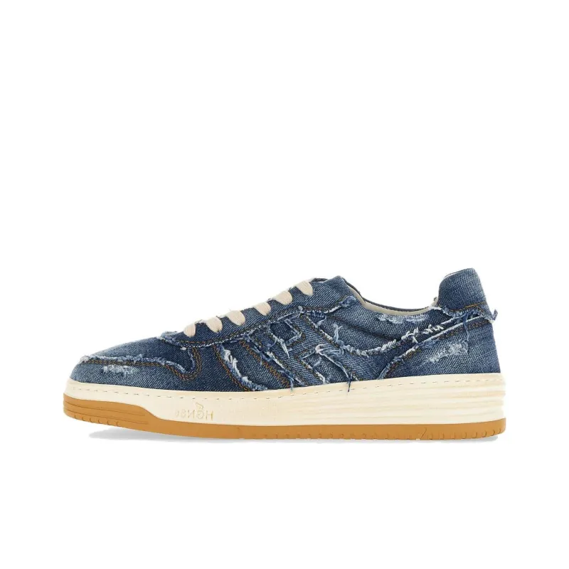 HOGAN H630 Stylish Skateboarding Shoes Men's Denim Blue-0